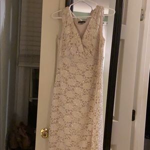 Gold lace dress